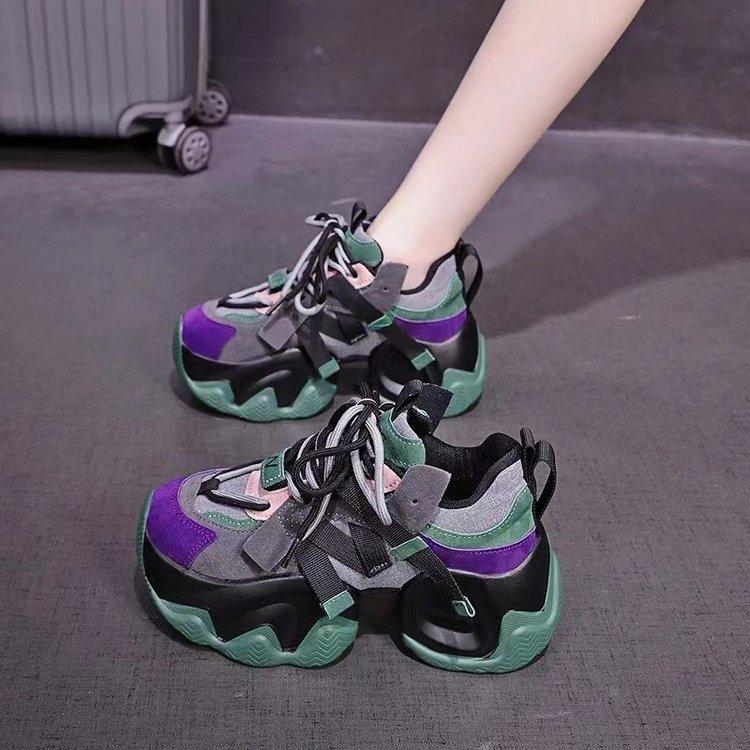 Retro fried street dad shoes women's 2025 new spring popular platform women's shoes show small and light sports and leisure shoes