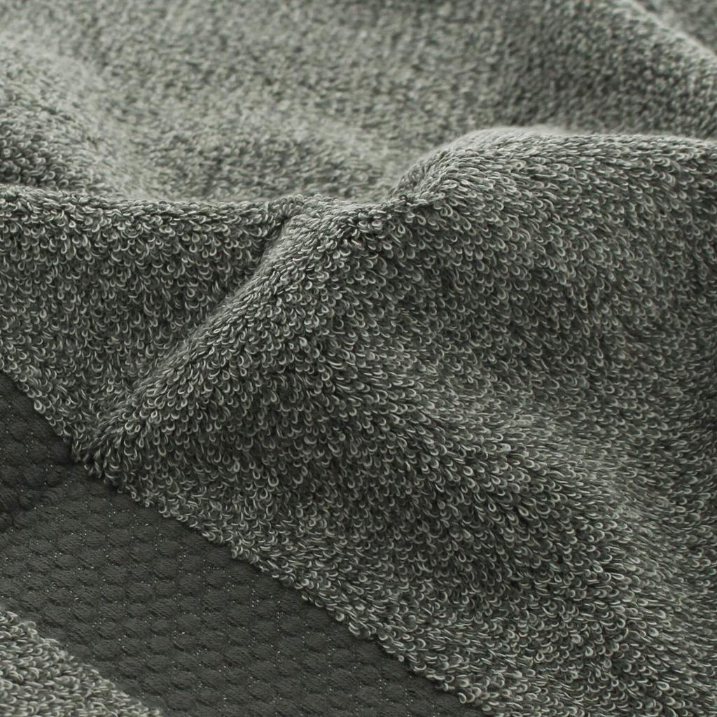 Tanaka Sangyo Imabari Menka Sprout Bath Charcoal 130 X 65 Cm Towel, Gray, Approx.