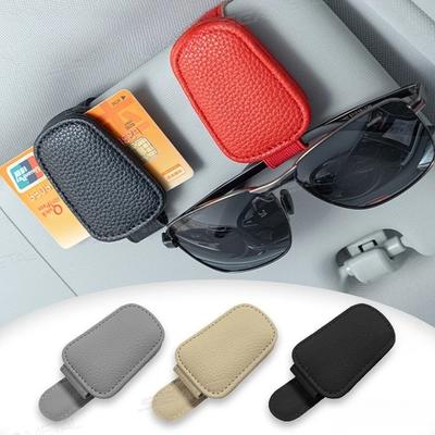 Car Sunglasses Clip Sun Visor Glasses Holder Card Ticket Holder Magnetic Suction Stable Storage Clips Eyeglasses Hanger Car Clip