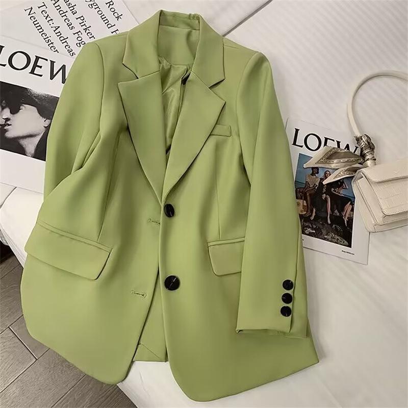 

Women s 2025 Spring Fashion Loose Casual Blazer – Small Size, Long Sleeve, Versatile Design 2XL