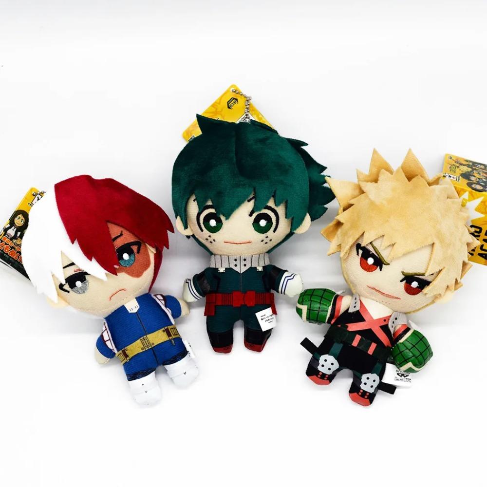 Anime 15-27cm My Hero Academia Plüschtiere Cartoon Izuku Midoriya Katsuki Bakugou Shouto Todoroki Stoffpuppen Kindergeschenke