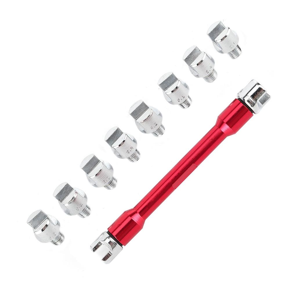 Motorrad Speichenschlüssel CNC Schraubenschlüssel Set 5.0‑6.8 Länge 93mm 3.7in für die meisten Motorräder