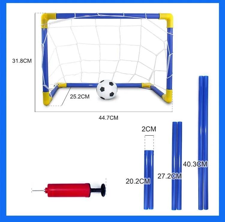 Mini Folding Kids Indoor/Outdoor Durable Football Training Sport Play Games Kit Portable Soccer Ball Net Goal Set Children Gift
