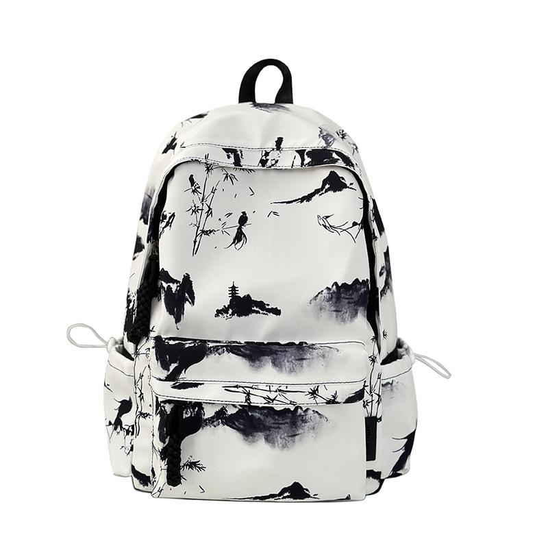 Schoolbag Japanese backpack simple large capacity national style foreign style tie-dye schoolbag fourth and sixth grade junior high school students