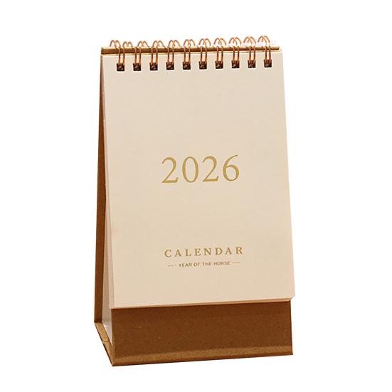 2026 Desk Calendar JAN 2026 - DEC 2026 Standing Flip Desktop Calendar 12 Months Planner with Twin-Wire Binding for Home Office School