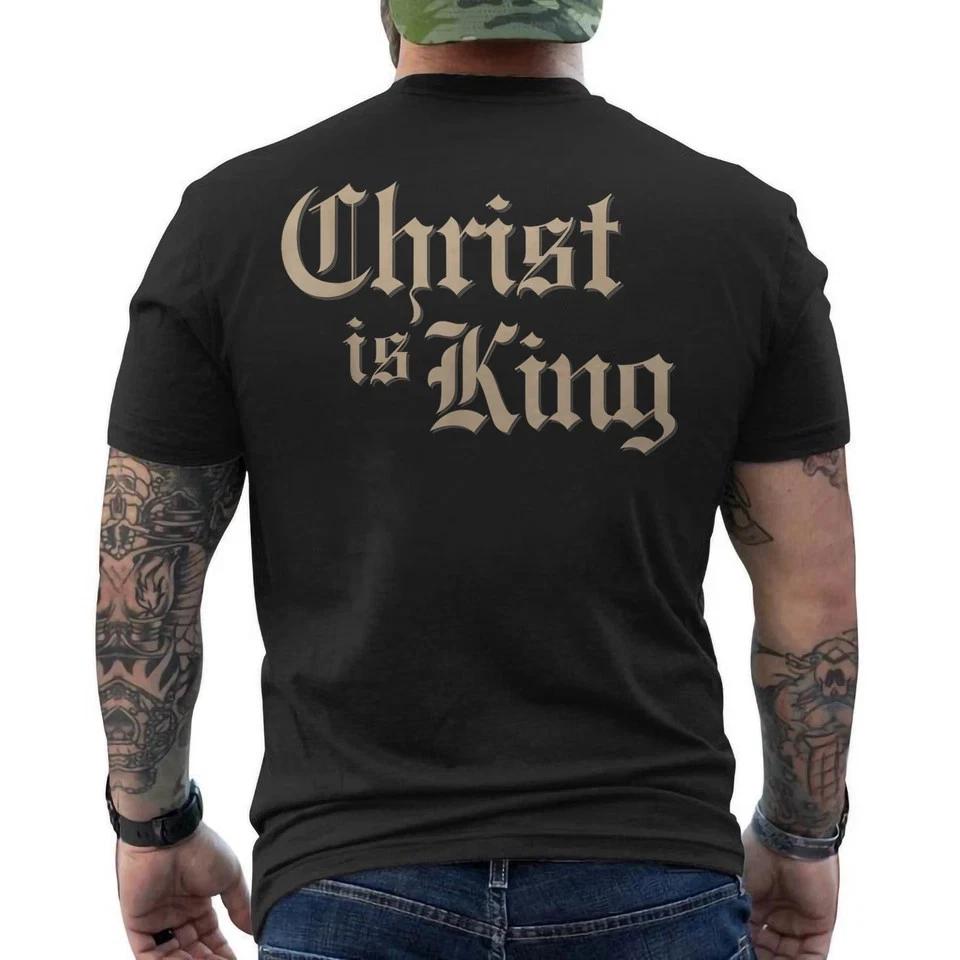 Christ Is King Jesus Christian Catholic Religious Bible Verse Pray God ON BACK 3XL