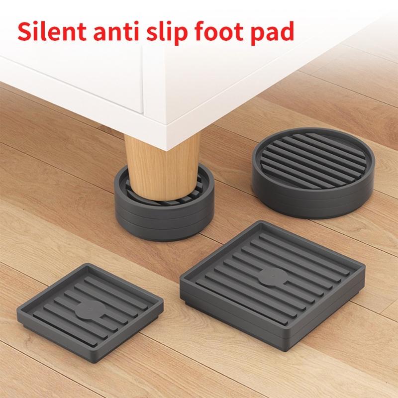 Packung mit 4 Gummi-Untersetzern für Rollen, Möbel-Gripper, Runde Sofa-Stopper, Anti-Rutsch-Pads für Bett, Tisch, Stuhl, Täglicher Gebrauch