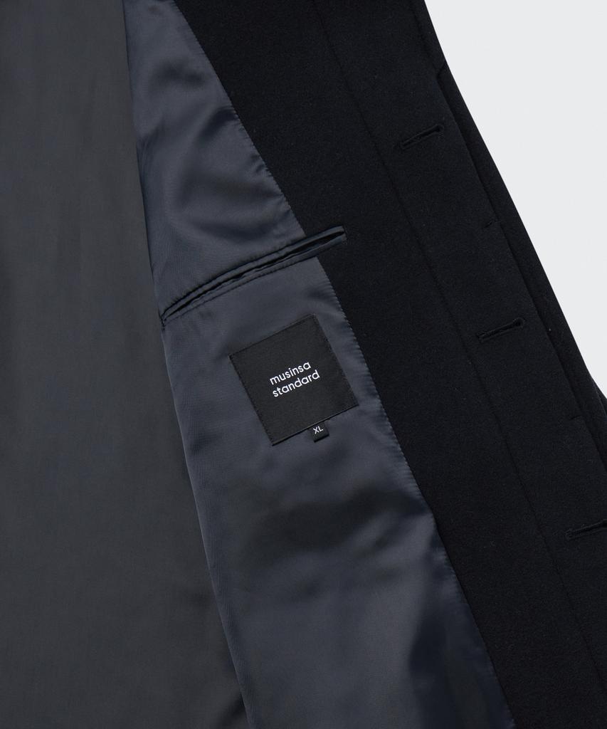 Musinsa Standard Daily Balmacaan Coat [Navy]