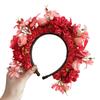 Adjustable Silk Flower Headband Beautiful Flower Hairband Accessory Lovely Flower Embellished Hair Decoration