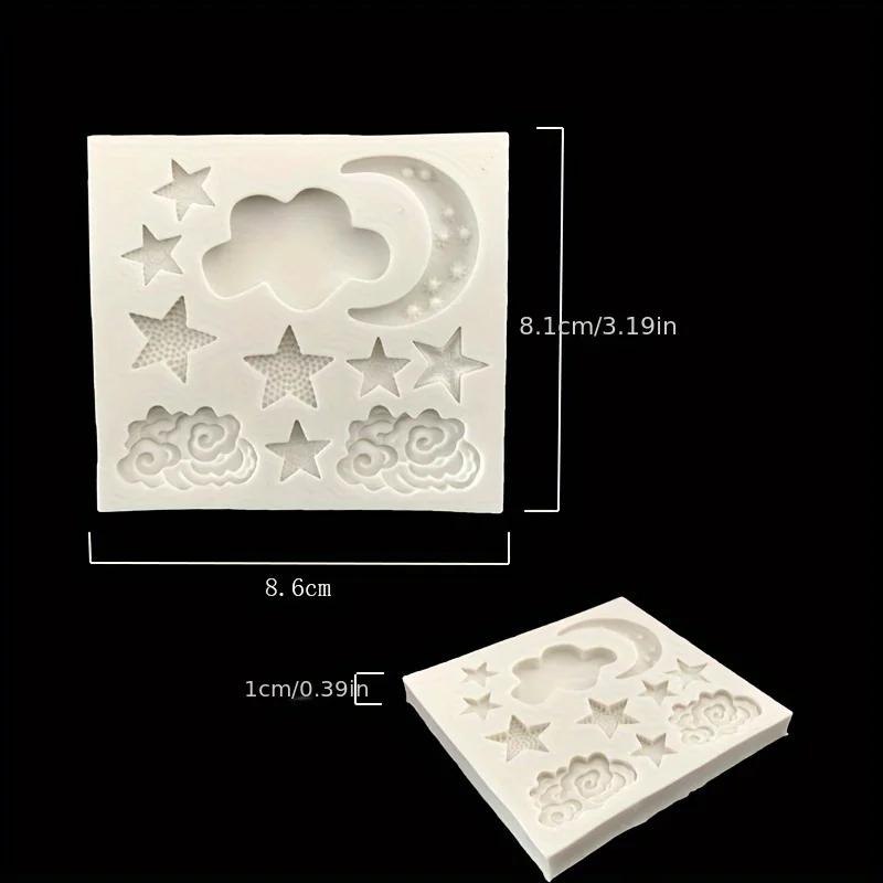 Moon Star Cloud Cake Decoration Mold Silicone Baking Mold Diy Chocolate Mousse Fondant Cake Decorating Tools Kitchen Accessories