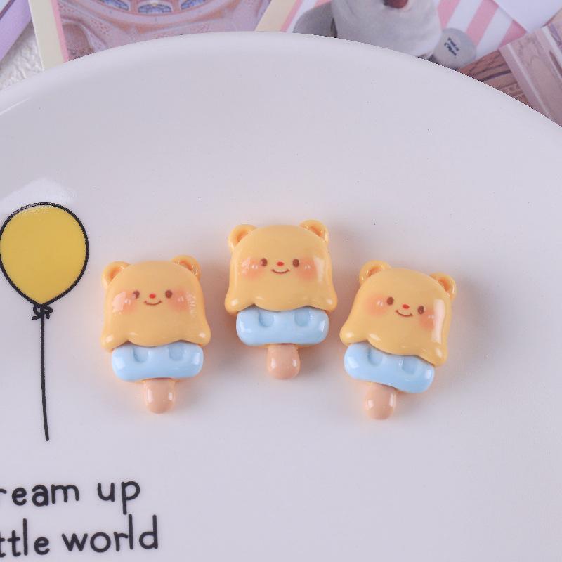 

Очаровательный мультяшный медведь-гамбургер из смолы и набор аксессуаров для чехла для телефона