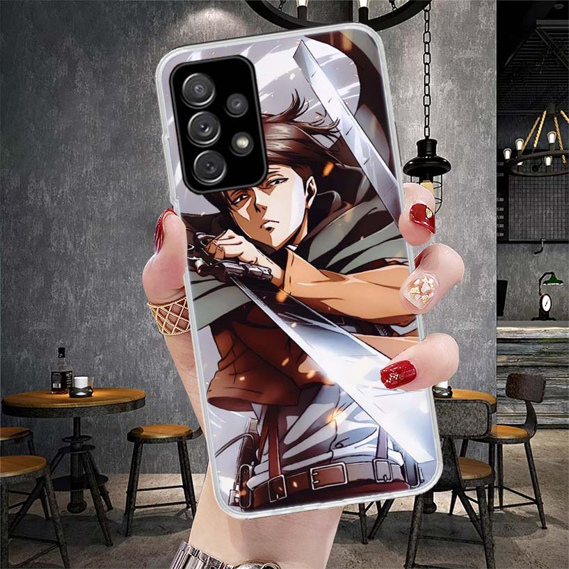 Titan Attack Levi Phone Case For Samsung Galaxy A12 A22 A32 A52 A72 A02S A51 A50S A71 A70 A31 A20S Note 20 Ultra S10 A10S Galaxy