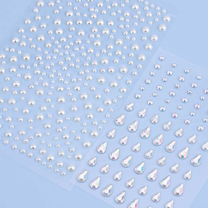 Combination Face Diamond Laser Colorful Diamond Sticker Face Tear Diamond Eyebrow Sticker Star Moon Nail Art Jewelry