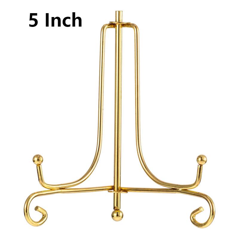 Iron Display Stand Metal Easel Stand for Picture Frame Decorative Plate Book Photo Anti-Slip Display Dish Rack Shelf Home Decor