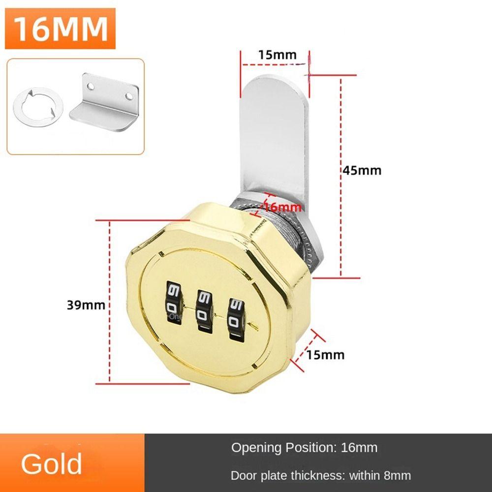 3 Digital Code Combination Lock Cupboard Drawer Cabinet Mailbox Password Locker Furniture Anti-theft Security Zinc Alloy Lock