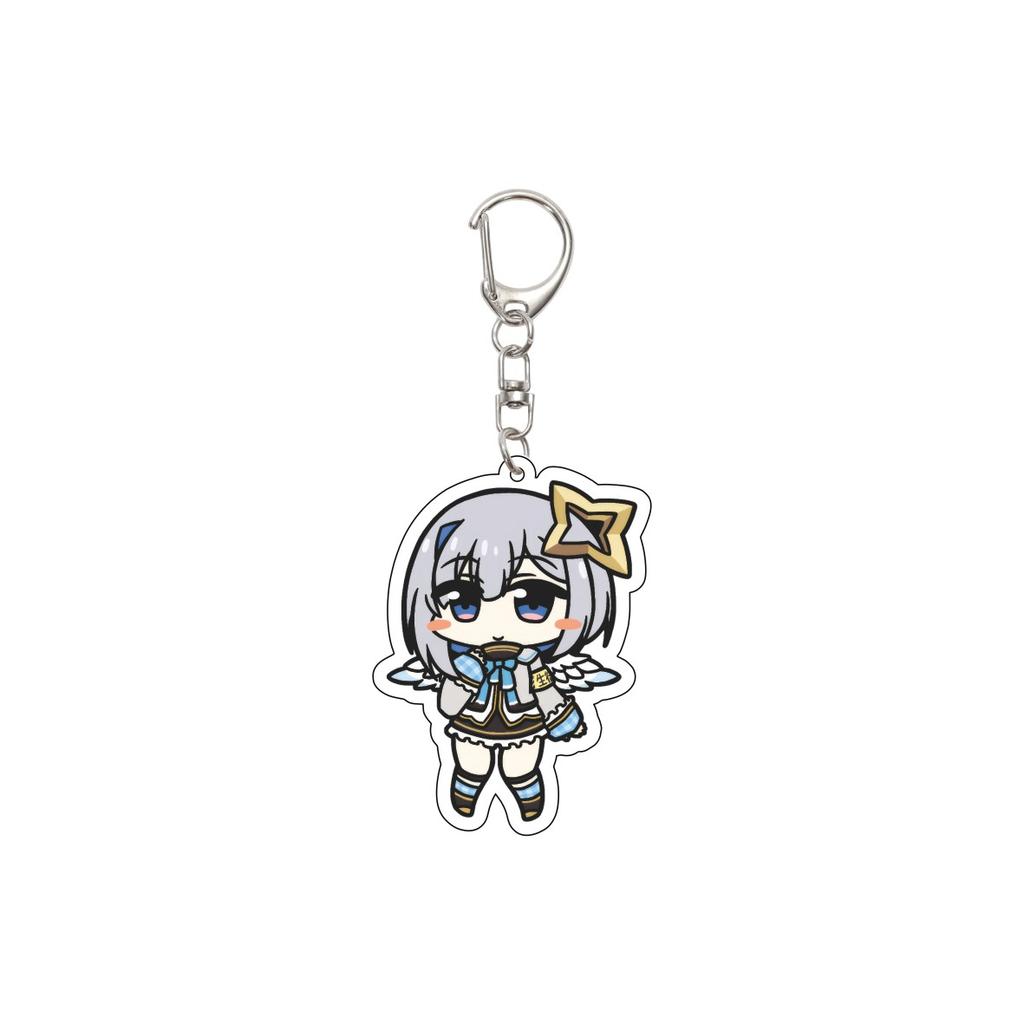 55MM Anime Hololive Keychain Hoshimati Suisei/Natsuiro Matsuri/Akai Haato Key Chain Acrylic Model Plate Christmas Gifts