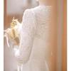 Abito da Sposa in Pizzo Francese 1011 Nuovo Sposa Atmosferico Semplice Manica Lunga Estiva Abito da Uscita Abito da Sposa con Strascico Piccolo