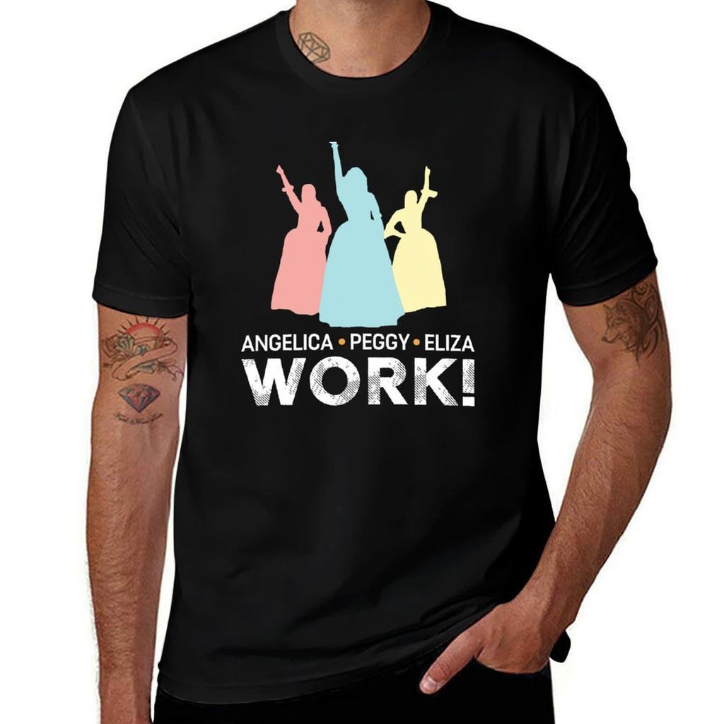 Eliza and Peggy Work Schuyler Sisters TShirt Durable Work Wear TShirt
