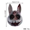Halloween Scary Bloody Rabbit Mask with Ears, Full Face Cover for Cosplay Party, Adult Masquerade Decoration