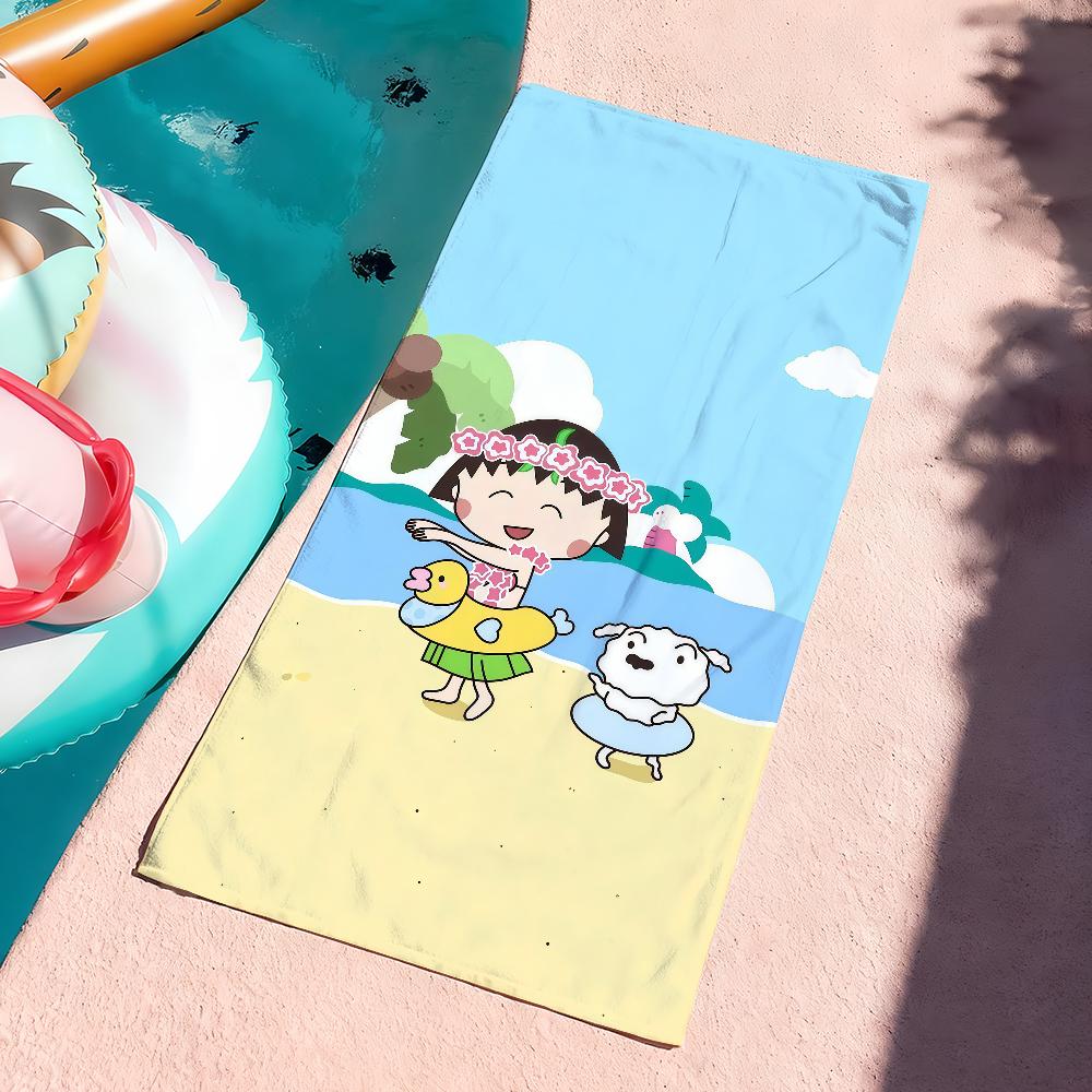 Cartoon Cute C-chibi M-maruko Chan Towel Towels For Beaches Yoga Studios Gyms Hot Springs Swimming Pools And Picnics