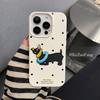 Polka Dot Embroidery Dachshund for IPhone16promax for Apple 14 Phone Case 13 Anti-fall 12 Soft 11/15