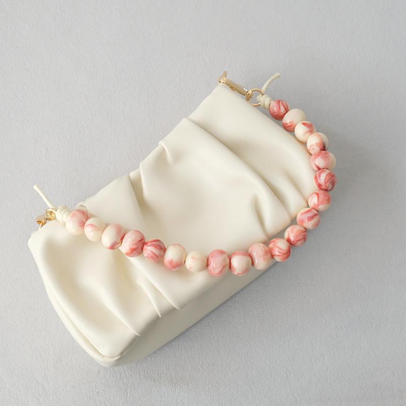 New Fashion Woman Bag Accessory Detachable Boutique Beaded Chains Cute Acrylic Luxury Strap Women Handbag Shoulder Handle Chain