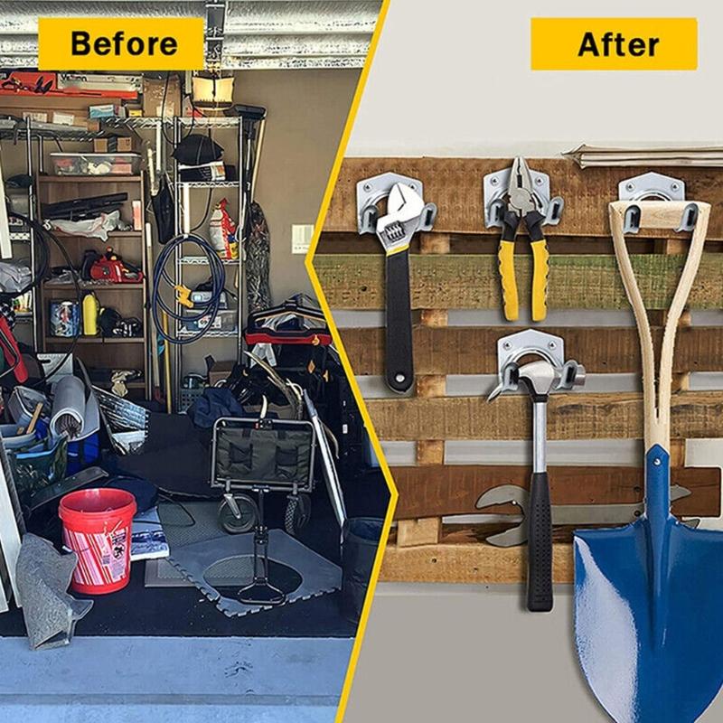 Garden Tool Hook for Shed and Garage Storage Sturdy Carbon Steel Hangers with Mounting Screws for Various Tool