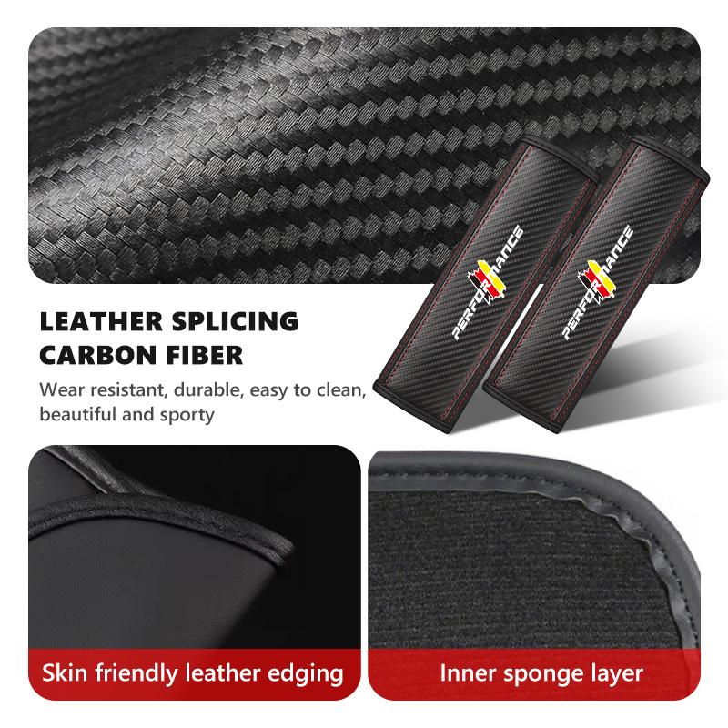 BBKN7 Car Seat Safety Belt Shoulder Breathable Protection Padding Pad For BMW Performance 1 3 5 7 Series M E93 F20 iX1 iX2 iX3 iX5 iX6