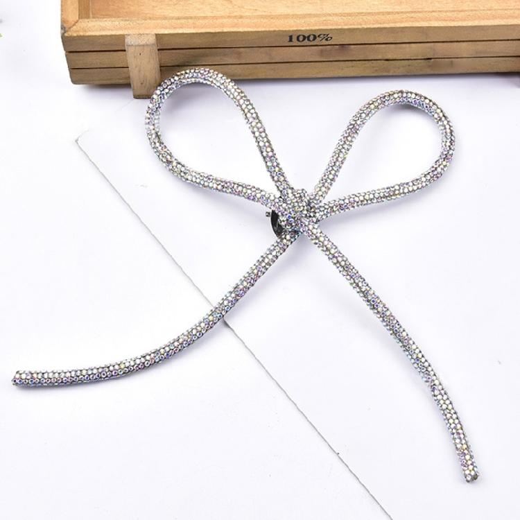 Elegant Diamond Embellished Bowknot Brooch Unique Collar Pin for Fashion Lovers