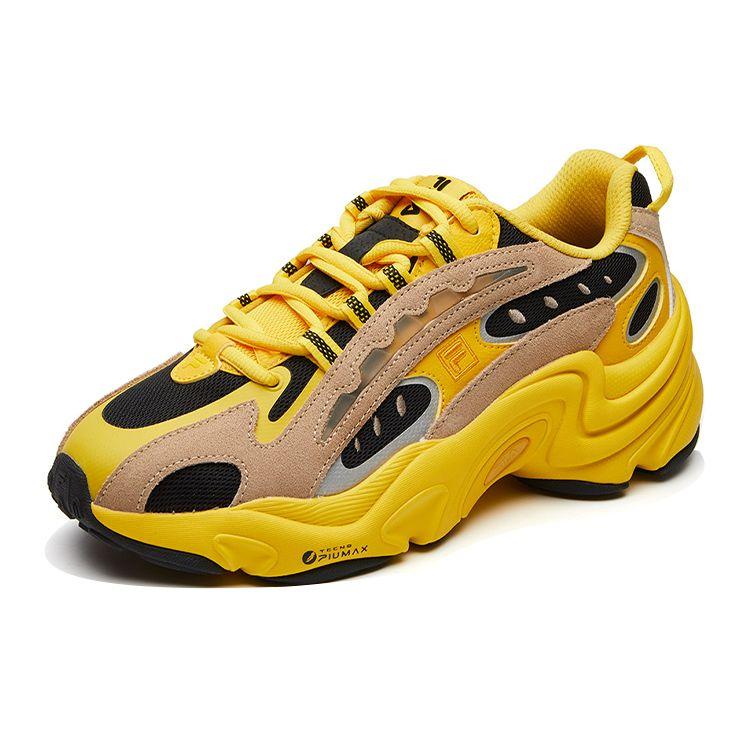 Phillip Lim X Fila 3.1  Pantera Fabric Synthetic Leather Versatile Casual Low-Top Lifestyle Shoes Women Sneakers Black Yellow F12W111129FFF