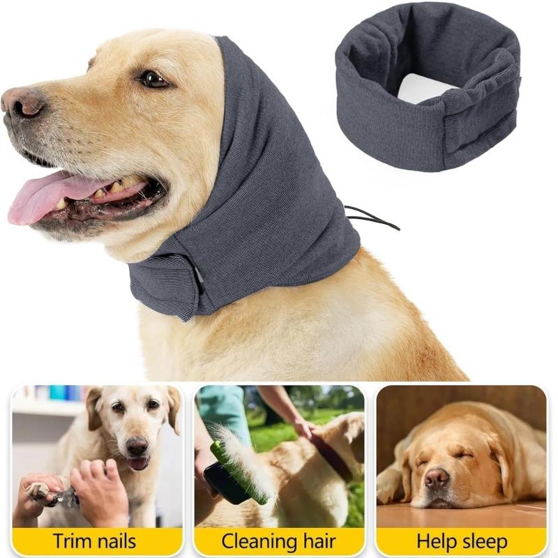 Soft Fabric Dog Ear Cover for Grooming, Grooming and Travel, Dog Fabric Wrap for Home Routine Comfort Use Gear