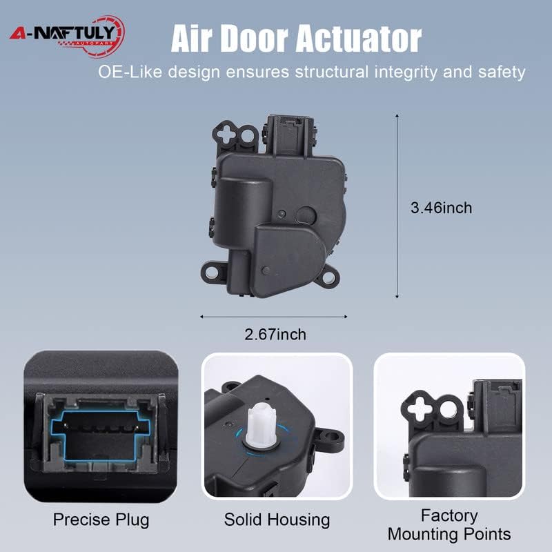 HVAC Blend Door Actuator Replacement For Chrysler 200 2012-2014/Sebring, Dodge Avenger/Journey/Caliber, Jeep Wrangler/Patriot/Compass Ram-Heater Air