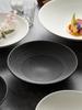 12inches European Ceramic Bucket Bowl Black White Thread Fruit Salad Dessert Plate Large Western Soup Bowl Kitchen Tableware New