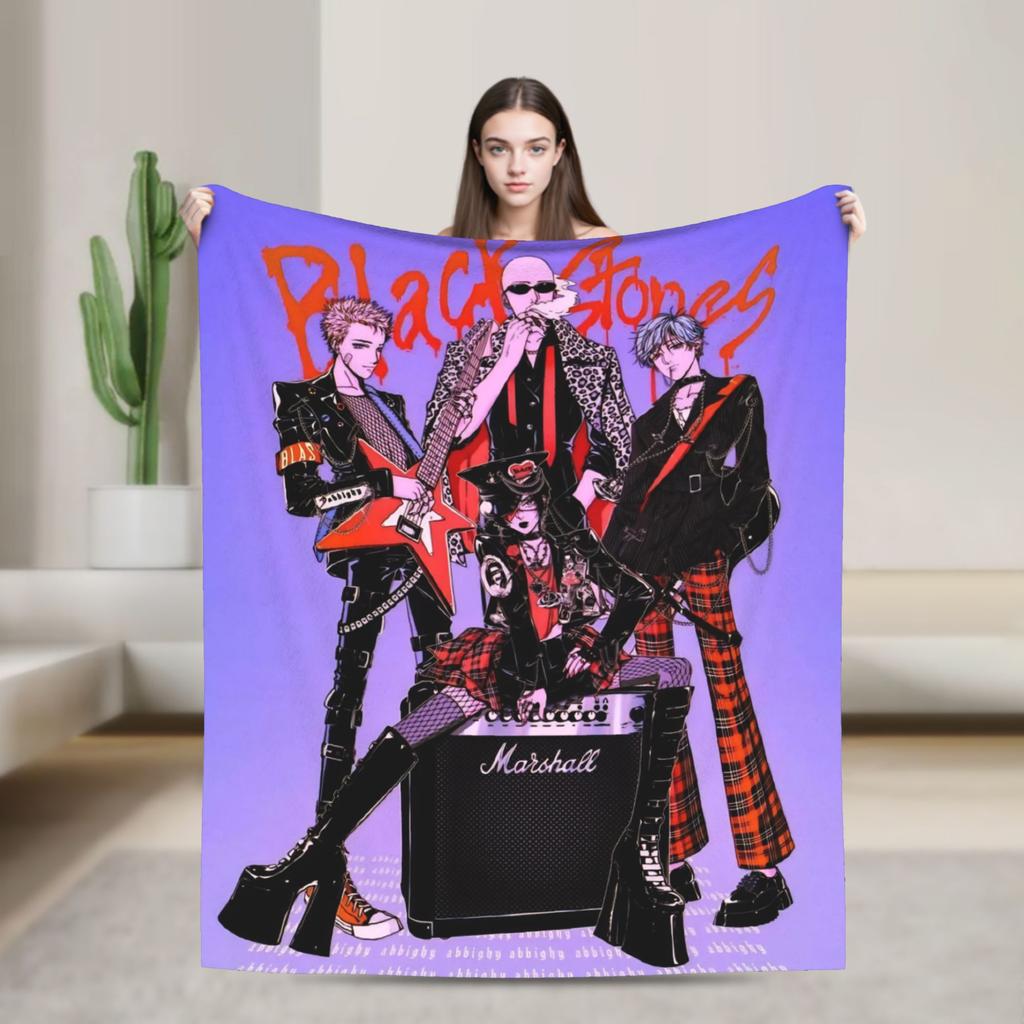Warm Blanket Travel Nana Osaki Manga Panel collage Throw Blanket  Flannel Bedspread For Couch Chair Fluffy Sofa Bed Cover