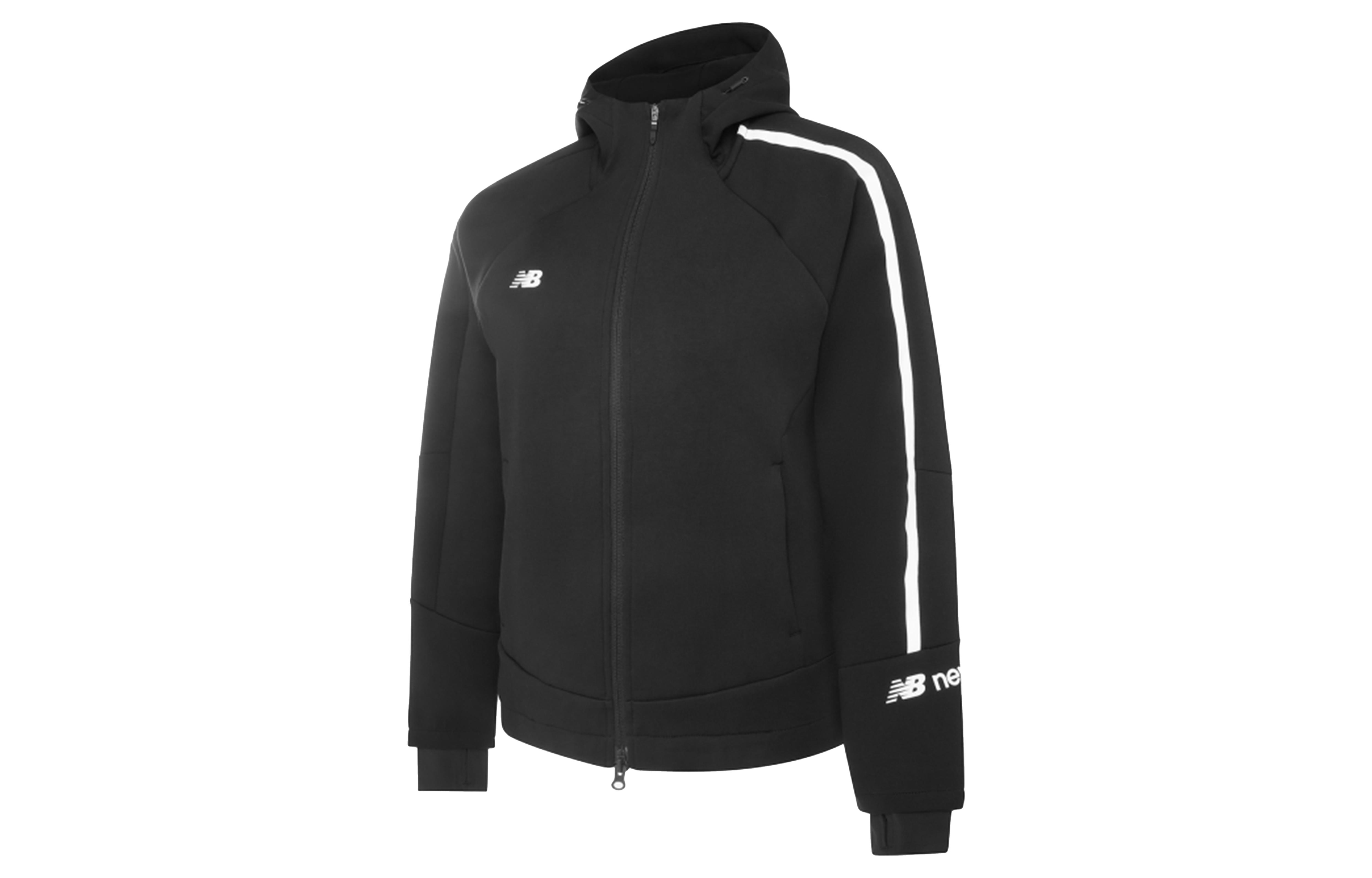 New Balance Sweatshirts Women s Black Hooded Moderate Cardigan MDA3E012-BK XL
