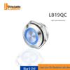 Lanbo Metal Tactile Push Button Switch, 16-22mm, High Current, Momentary, IP67, Lighted Reset.