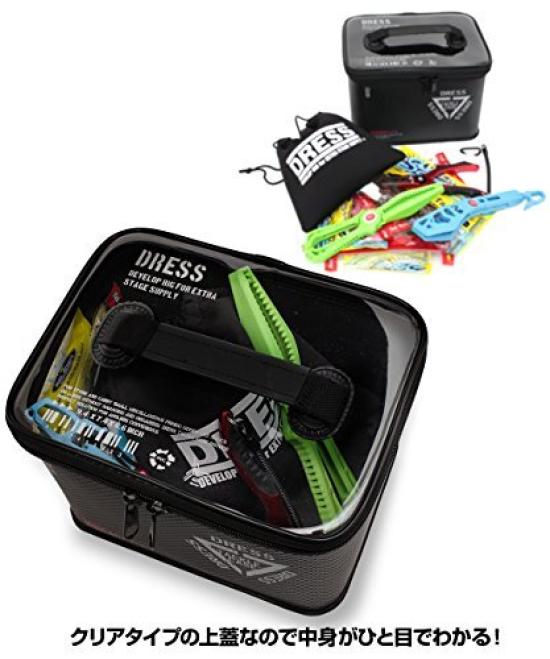 [OPEN BOX] DRESS Tackle Box M Multifunctional EVA Fishing Storage Case Container Black Tackle Bag Japan Import