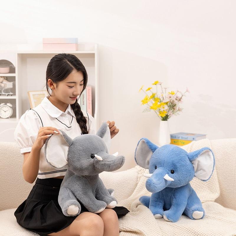 Cartoon Cute Sitting Posture Cute Teeth Elephant Doll Plush Toy Doll Children Sleep Comfort Pillow Doll Gift