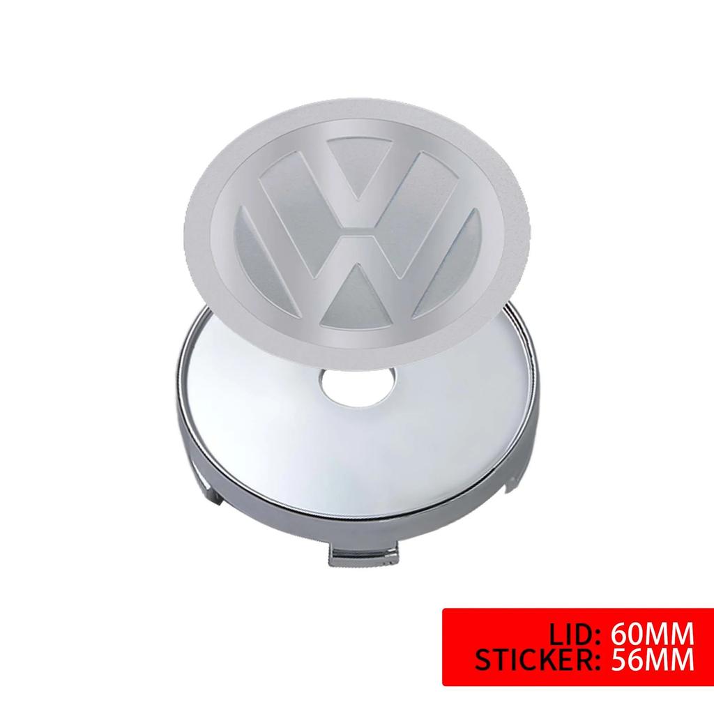 4PCS 60MM Car Wheel Center Hubcaps Cover For Volkswagen VW R GTI Polo Sharan Golf Scirocco Touran Tcross Tiguan Passat B6 zk7