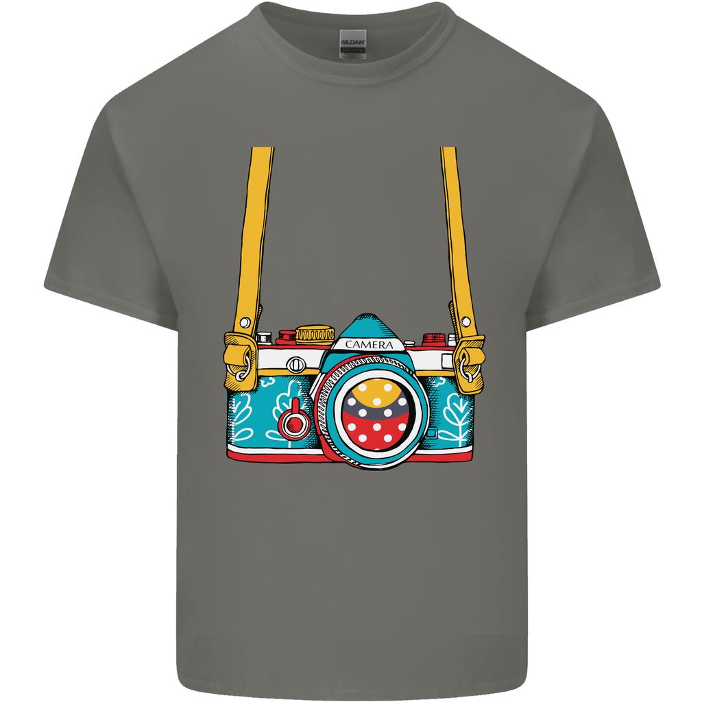Photography Camera Around Neck Unisexs Light Cotton TShirt