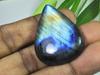 39X40X5MM Multi Fire Labradorite Pear Cabochon Loose Natural Gemstone 78Cts. SK-3952