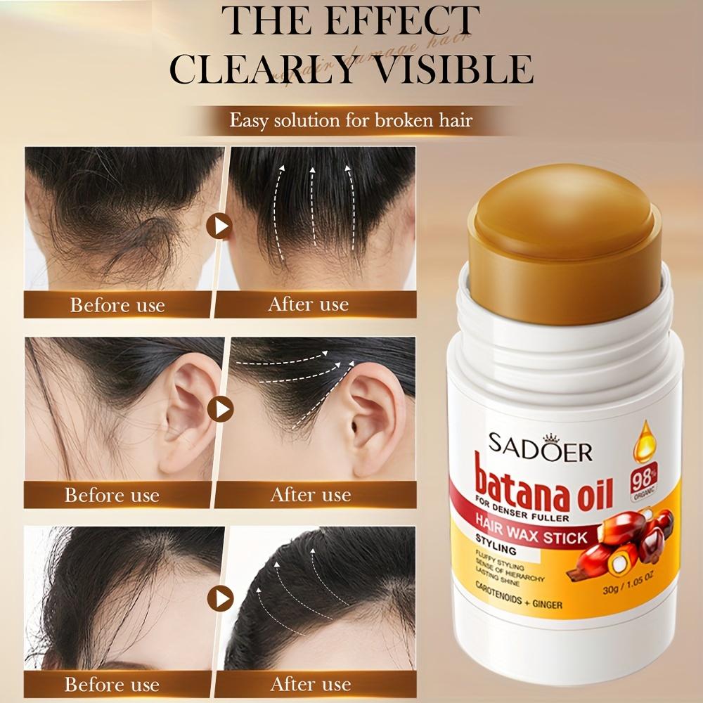 1pc Batana Oil Hair Care Wax Stick, Styling Hair Wax Stick, Non-sticky Shredded Hair Organizer 30g