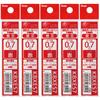 Pentel Vicuna Ballpoint Pen Refills Fine Set of 5 (Red), 0.7mm, Point, XKBXES7-B,