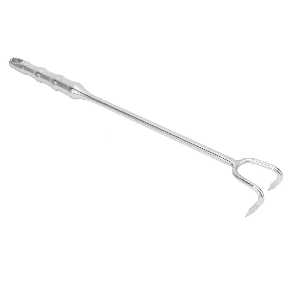 Meat Turner Hook Stainless Steel   Handle BBQ Meat Hooks Cooking Barbecue Flipper Hooks for Grilling