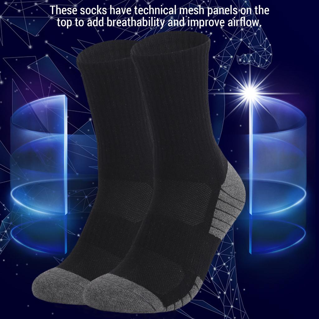 Breathable Comfortable Thicken Crew Socks Outdoor Hiking Trekking Walking Wicking Athletic Socks