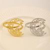 Pack of 2 Napkin Rings Christmas Moon and Star Napkins Holder Metallic Napkin Buckle Sophisticated Plating Accessories