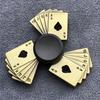 Office Desk Toys Brass Color Finger Spinner Metal Adhd Anxiety Fidget Spinner Cool Funny Hand Spinning Kids Toys