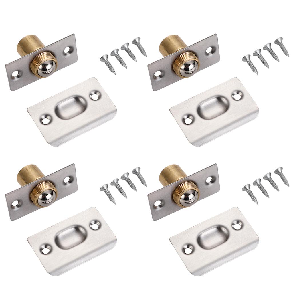 4Pcs Magnetic Balls Door Catches Adjustable Concealed Latches Closet Door Balls Catches Replacement French Door Lock
