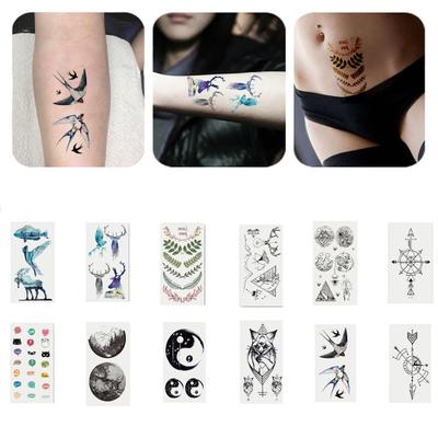 Trigramma Animale Tatuaggio Temporaneo Finto Adesivo Body Art Decalcomania Rimovibile