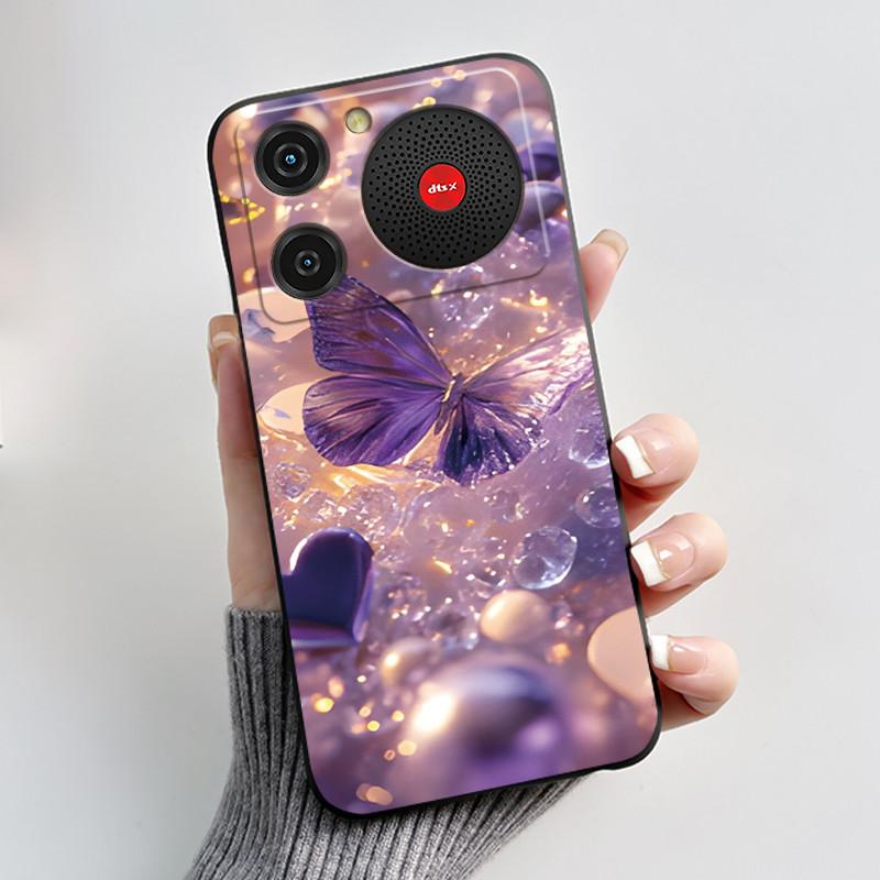 For Nubia Music Case Z2353 Butterfly Flowers Silicone Phone Cover For ZTE Nubia Music Funda Protection Shockproof Bumper Shell